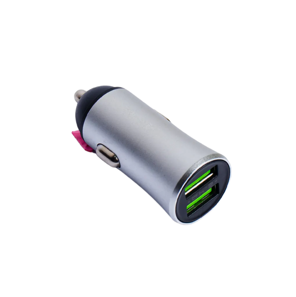Carregador Veicular Yookie PC1 – 2x USB/Lightning - Cinza — foto 1