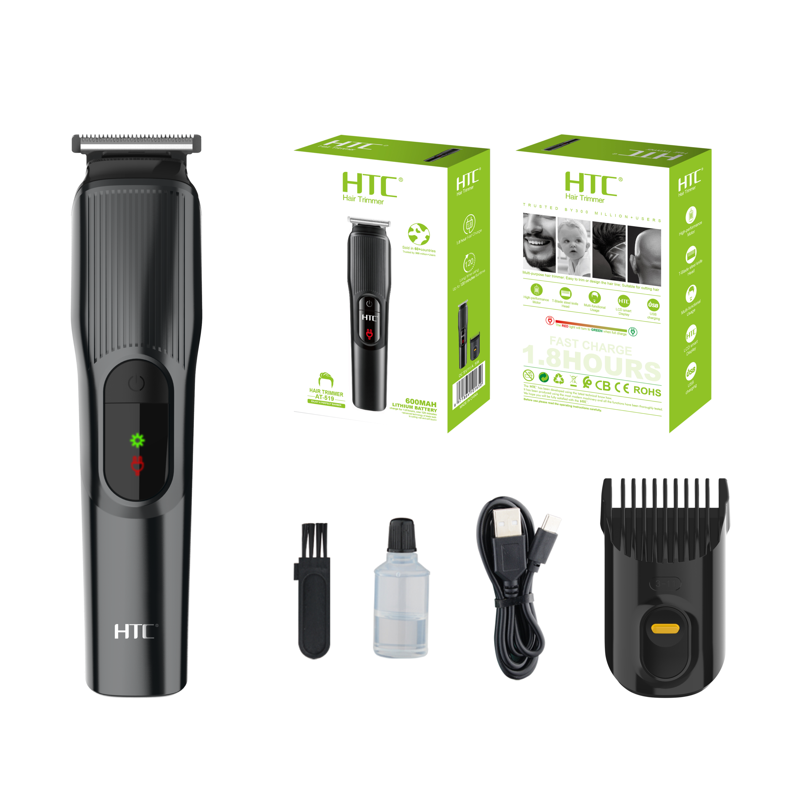 Barbeador Wireless HTC AT-519