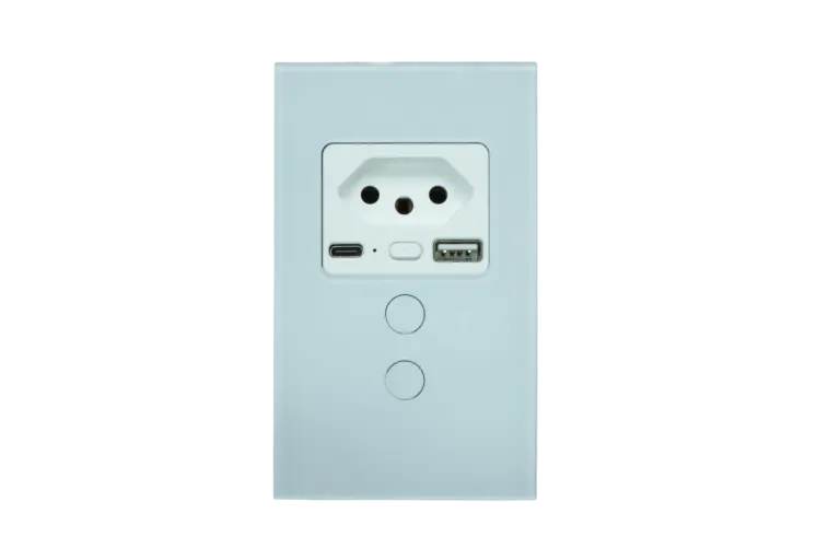 Interruptor de Luz Inteligente Tuya WiFi com 2 Teclas Touch