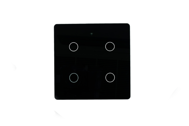 Interruptor de Luz Inteligente Tuya WiFi com 4 Teclas Touch