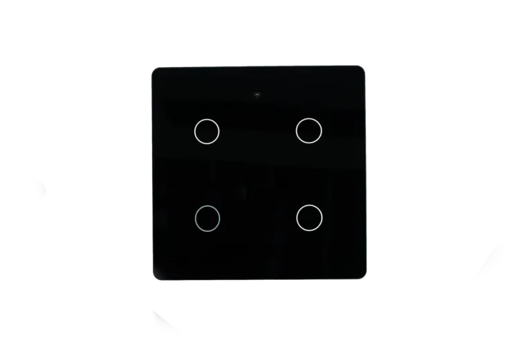 Interruptor de Luz Inteligente Tuya WiFi com 4 Teclas Touch