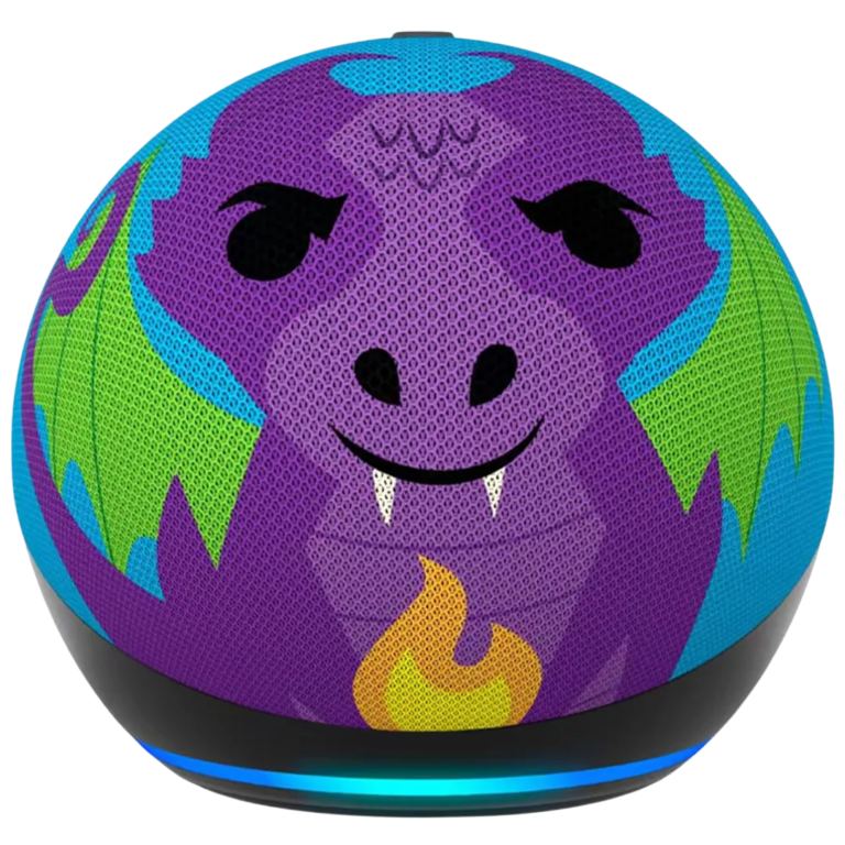 Speaker Amazon Echo Dot Kids Edition - Com Alexa - 5ª Geração - Wi-Fi/Bluetooth - Fire Dragon
