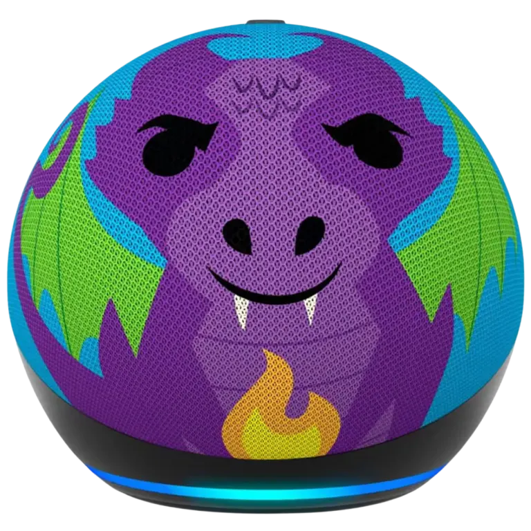 Speaker Amazon Echo Dot Kids Edition - Com Alexa - 5ª Geração - Wi-Fi/Bluetooth - Fire Dragon