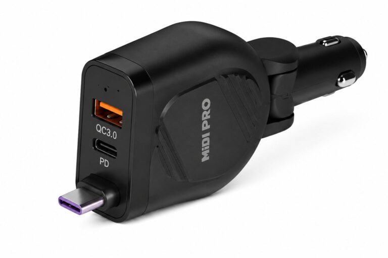 Carregador Veicular MDP-82ALC Retrátil