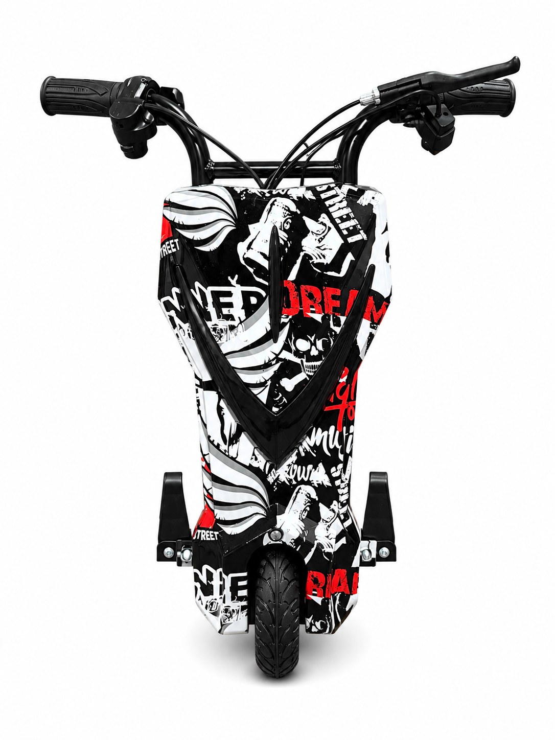 Triciclo Scooter Elétrico Drift Infantil Midi Pro MDP-80 (8") Street white black