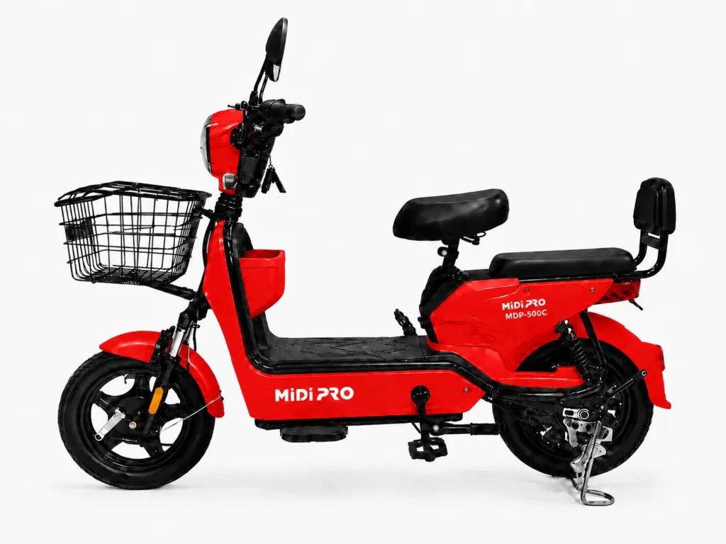 Moto Elétrica Autopropelido Midi Pro MDP-500C | 500W 48V/12Ah - Vermelho (Acompanha Capacete) — foto 2