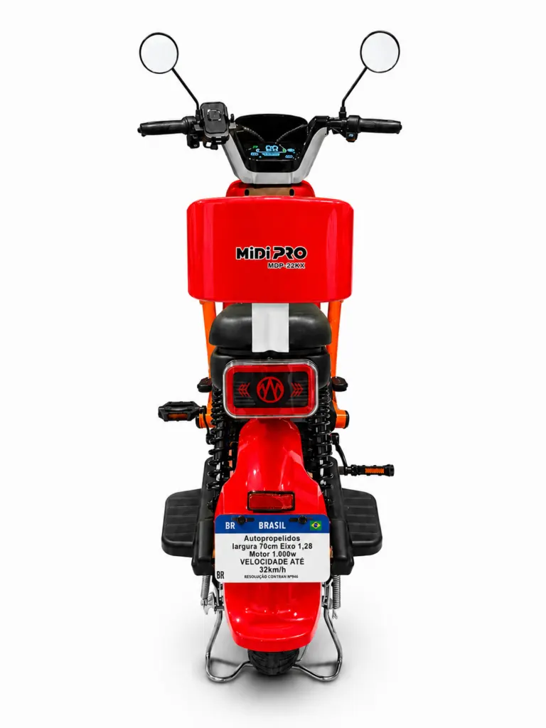 Moto Elétrica Midi Pro MDP-X22k | 1000W 48V/20Ah – Vermelho (Acompanha Capacete) — foto 4