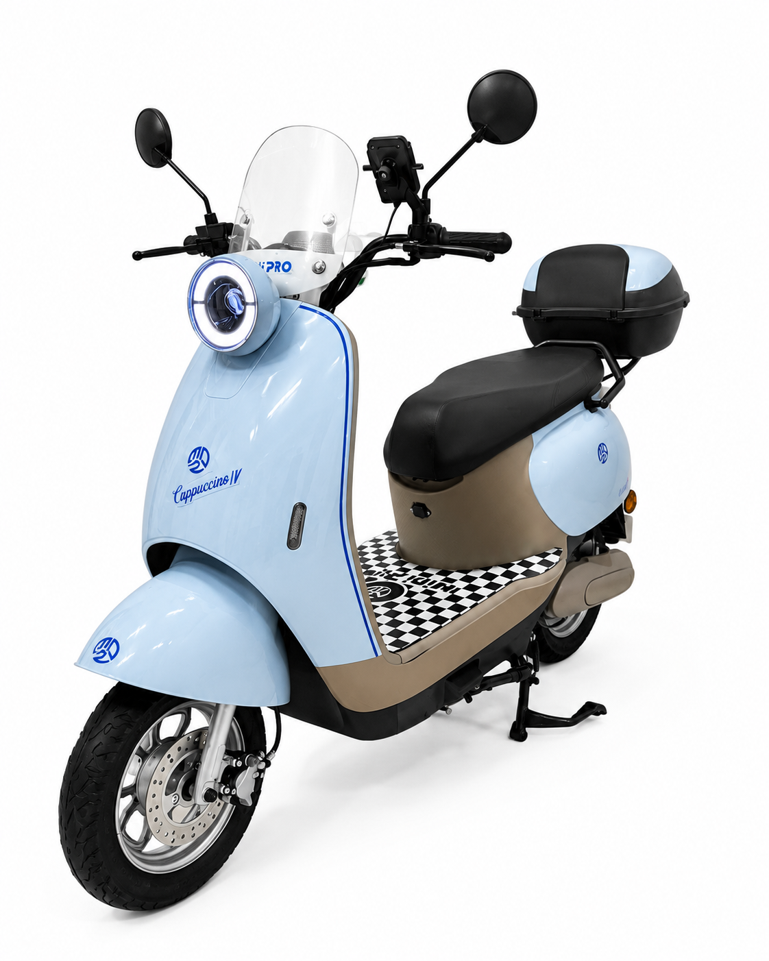 Moto Elétrica Midi Pro MDP-CAPPUCCINO IV 1000W 60V/30Ah – Azul (Acompanha Capacete)