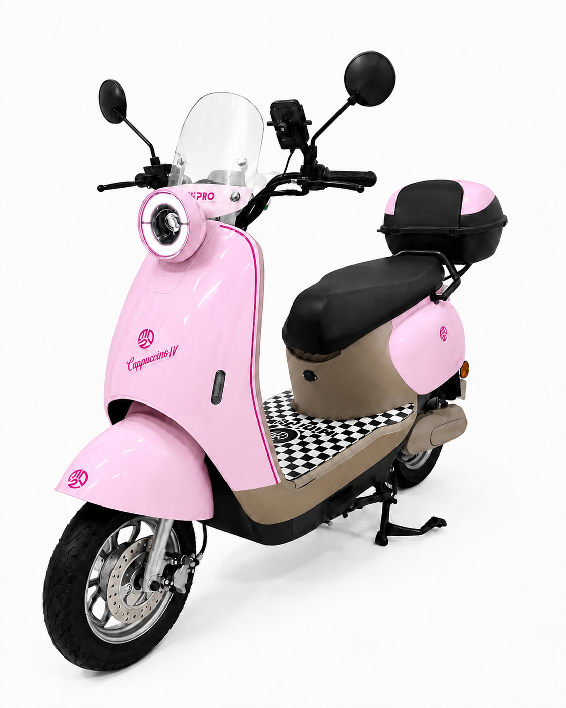 Moto Elétrica Midi Pro MDP-CAPPUCCINO IV 1000W 60V/30Ah – Rosa (Acompanha Capacete)