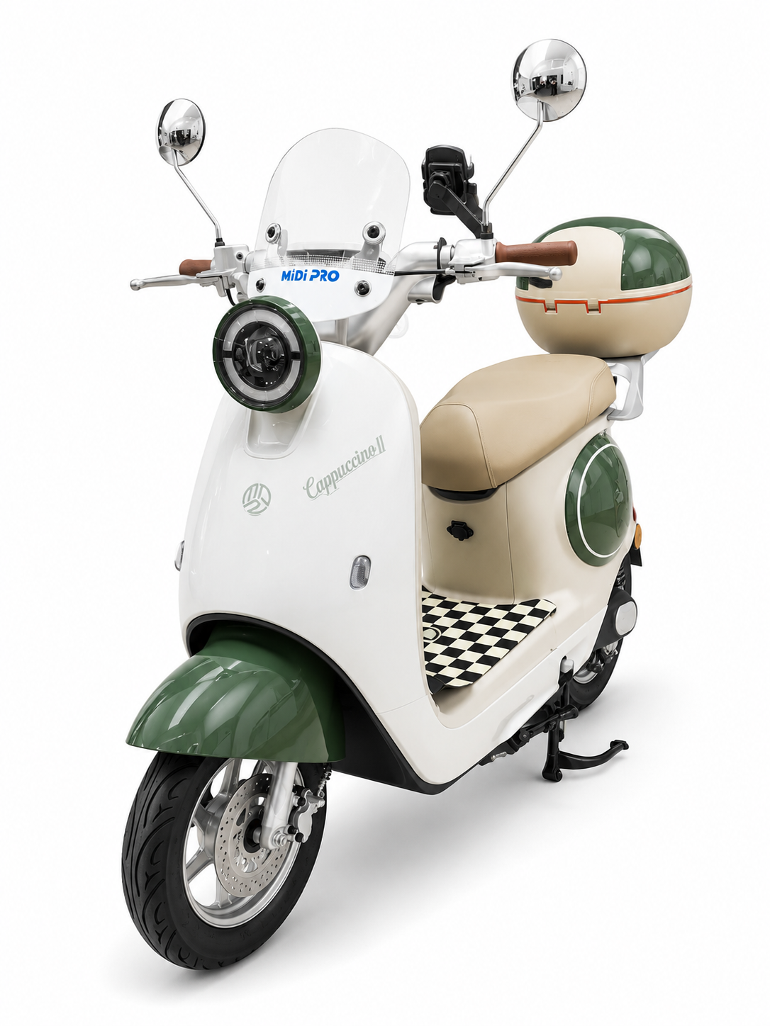 Moto Elétrica Midi Pro  MDP-CAPPUCCINO II 1000W 60V/24Ah-Verde (acompanha capacete)