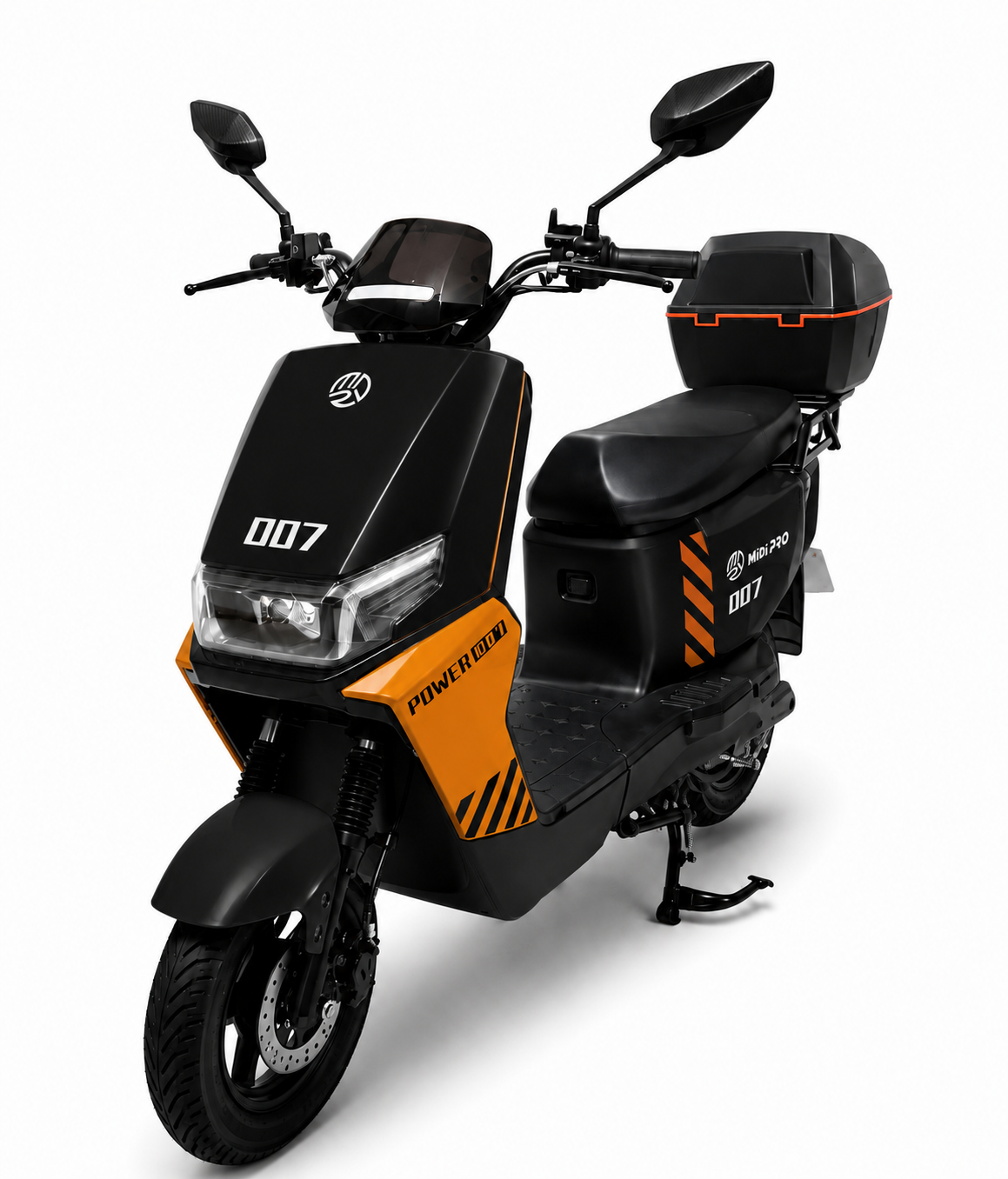 Moto Elétrica Midi Pro MDP-007 1000W 60V/24Ah - Preto/Laranja (Acompanha Capacete)