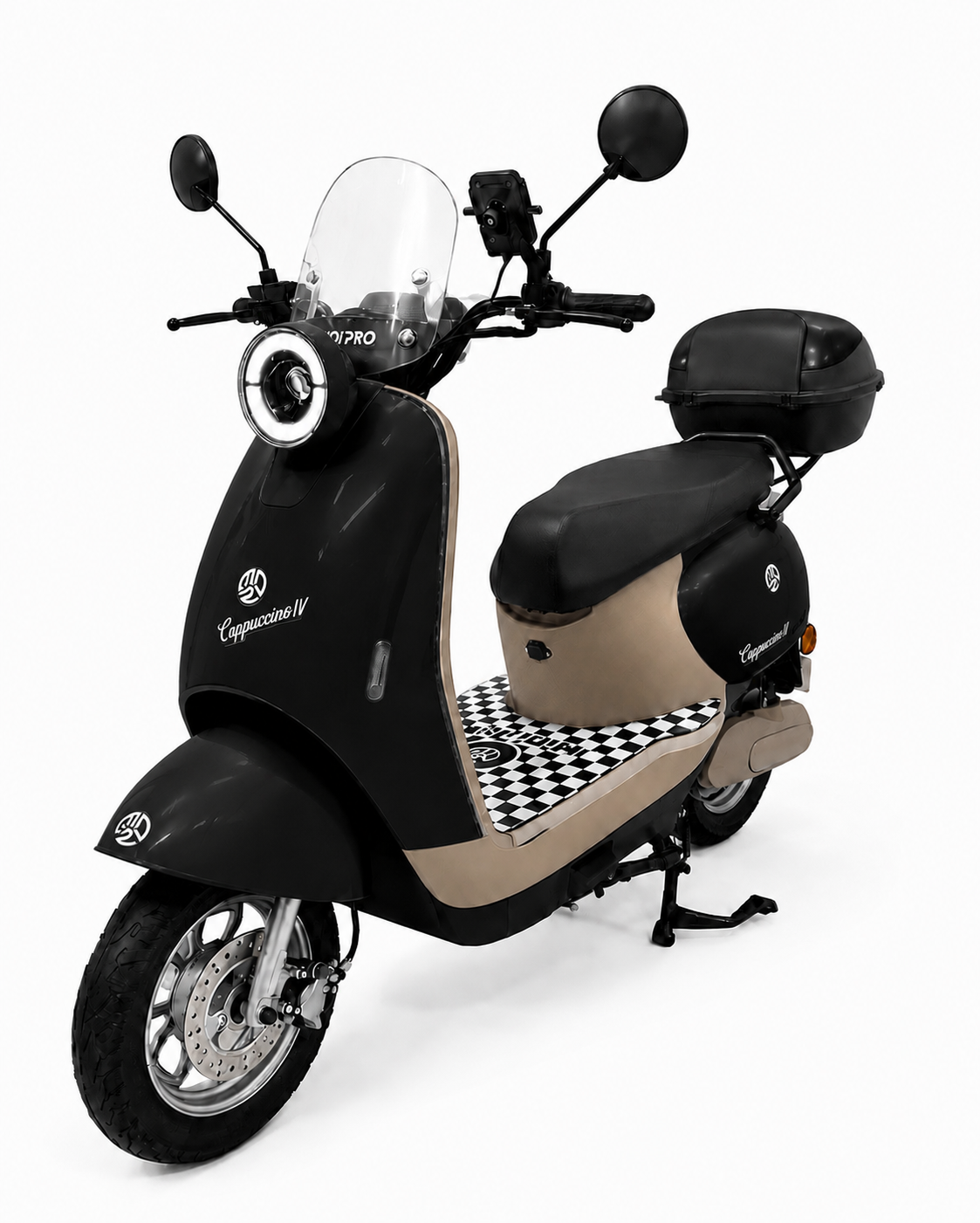 Moto Elétrica Midi Pro MDP-CAPPUCCINO IV 1000W 60V/30Ah – Preto (Acompanha Capacete)