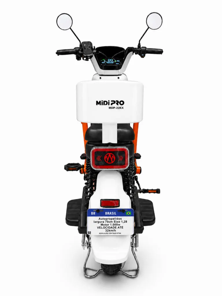 Moto Elétrica Midi Pro MDP-X22k | 1000W 48V/20Ah – Branco (Acompanha Capacete) — foto 4