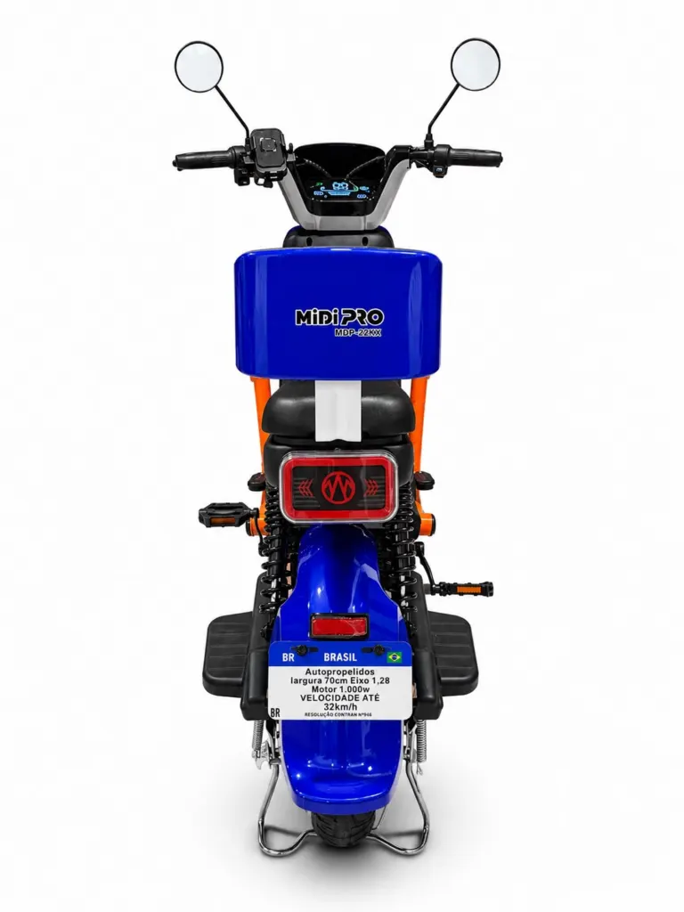 Moto Elétrica Midi Pro MDP-X22k | 1000W 48V/20Ah – Azul (Acompanha Capacete) — foto 4