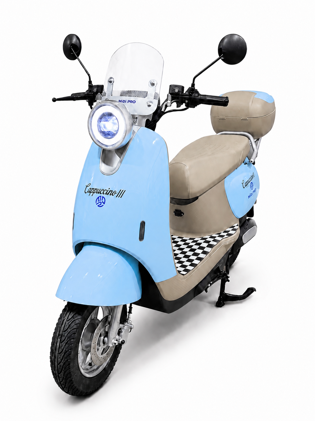Moto Elétrica Midi Pro MDP-CAPPUCCINO III 1000W 60V/20Ah – Azul (Acompanha Capacete)