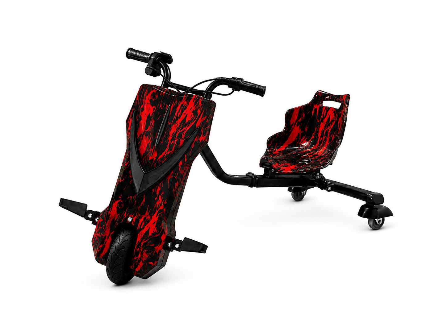 Triciclo Scooter Elétrico Infantil Drift Midi Pro MDP-80 (8″) | 350W - Red Venom (Capacete e Kit de Proteção)