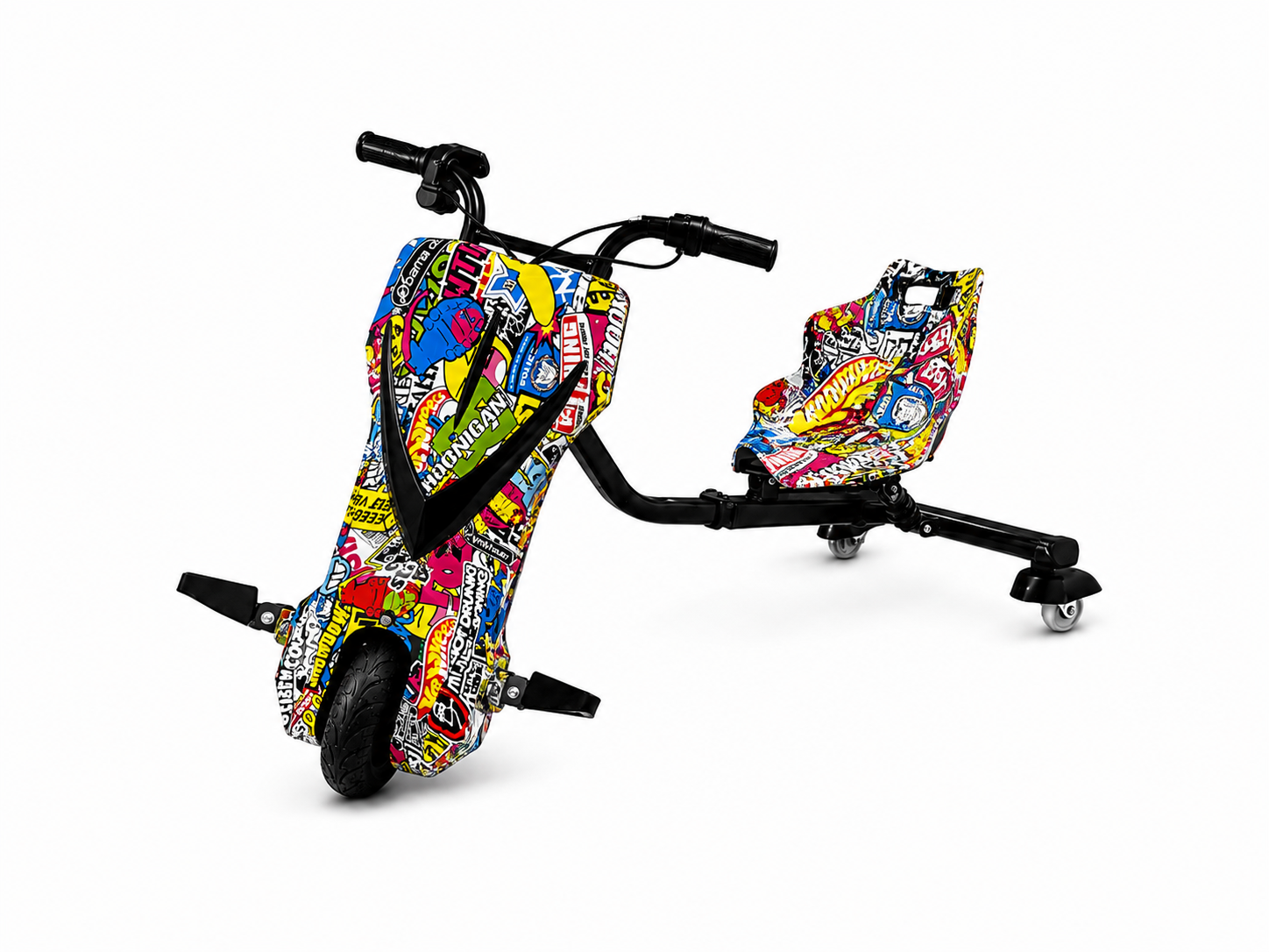Triciclo Scooter Elétrico Infantil Drift Midi Pro MDP-80 (8″) | 350W - Hip Hop (Capacete e Kit de Proteção)