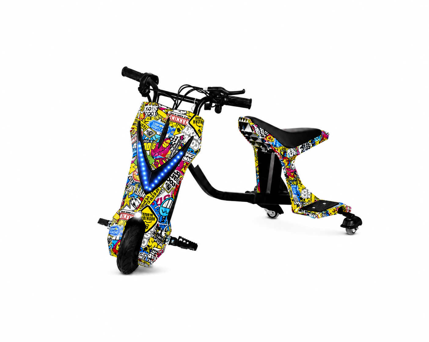Triciclo Elétrico Infantil Drift Midi Pro MDP-88S (8”) | 350W – Hip Hop(Capacete e Kit de Proteção)