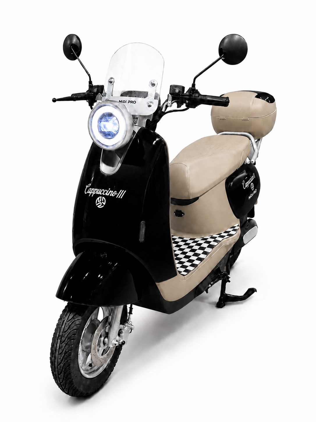 Moto Elétrica Midi Pro MDP-CAPPUCCINO III 1000W 60V/20Ah – Preto (Acompanha Capacete)