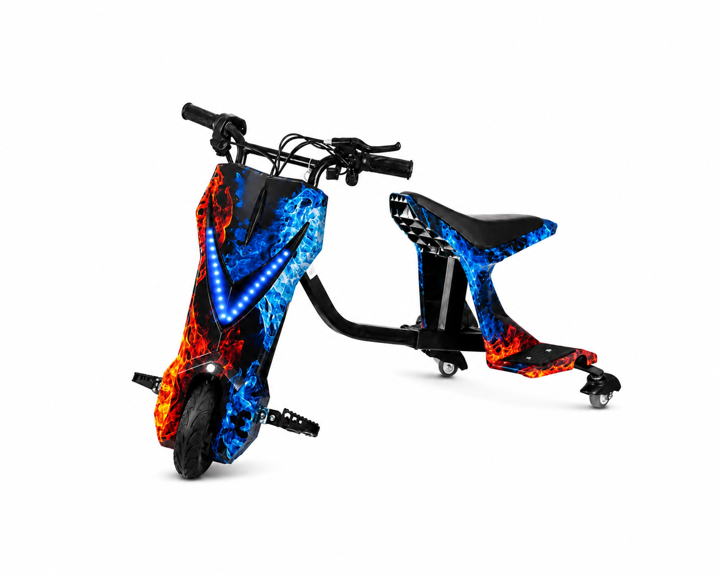 Triciclo Elétrico Infantil Drift Midi Pro MDP-88S (8”) | 350W – Ice fire(Capacete e Kit de Proteção)