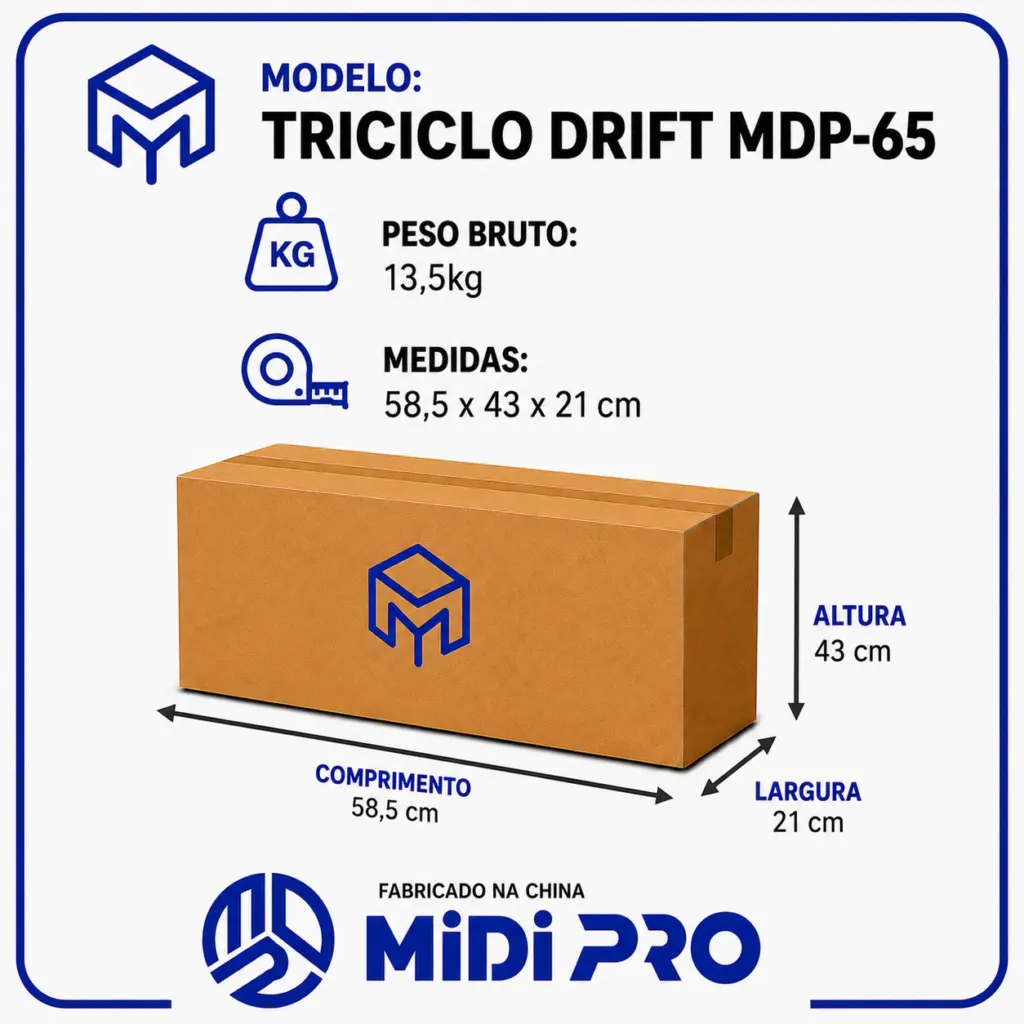 Triciclo Scooter Elétrico Drift Infantil Midi Pro MDP-65 (6,5”) – Hip Hop (Capacete e Kit de Proteção) — foto 3