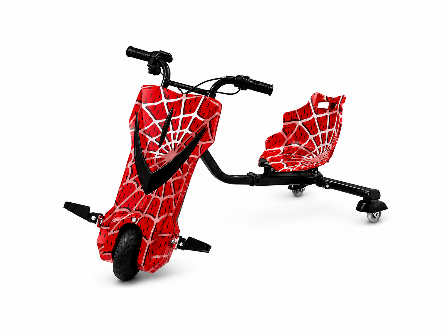 Triciclo Scooter Elétrico Infantil Drift Midi Pro MDP-80 (8″) | 350W - Spider red (Capacete e Kit de Proteção)