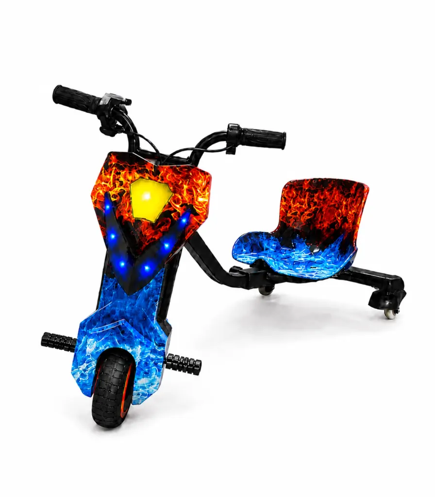 Triciclo Scooter Elétrico Drift Infantil Midi Pro MDP-65 (6,5”) – Ice Fire (Capacete e Kit de Proteção) — foto 1