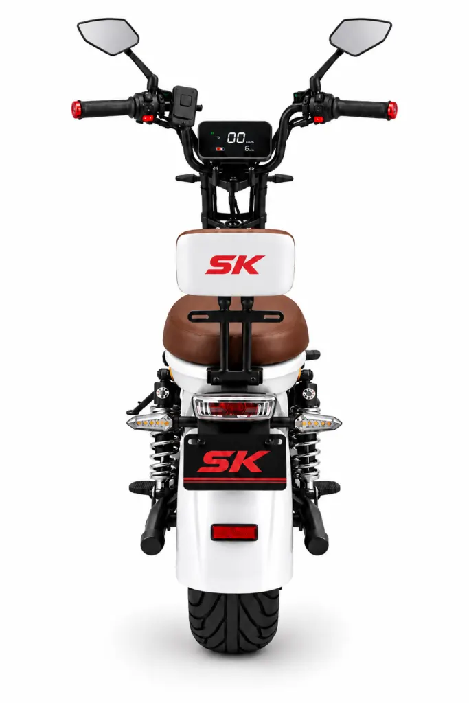 Moto Elétrica SK X12 | 1000W – 60V/20Ah - Branco Marrom — foto 3