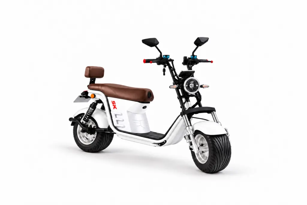 Moto Elétrica SK X12 | 1000W – 60V/20Ah - Branco Marrom — foto 1