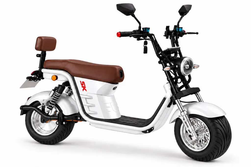 Moto Elétrica SK X12 | 1000W – 60V/20Ah - Branco Marrom — foto 2